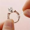 12Pcs Ring Adjustment Pad Invisible Transparent Plastic Inner Sticker Anti Slip Artifact For Ring Reduction Fixed Adjuster Mold