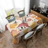 Waterproof Tablecloth Fall Thanksgiving Maple Leaf Table Decor Autumn Harvest Kitchen Dining Tablecloth Holiday Party Decor