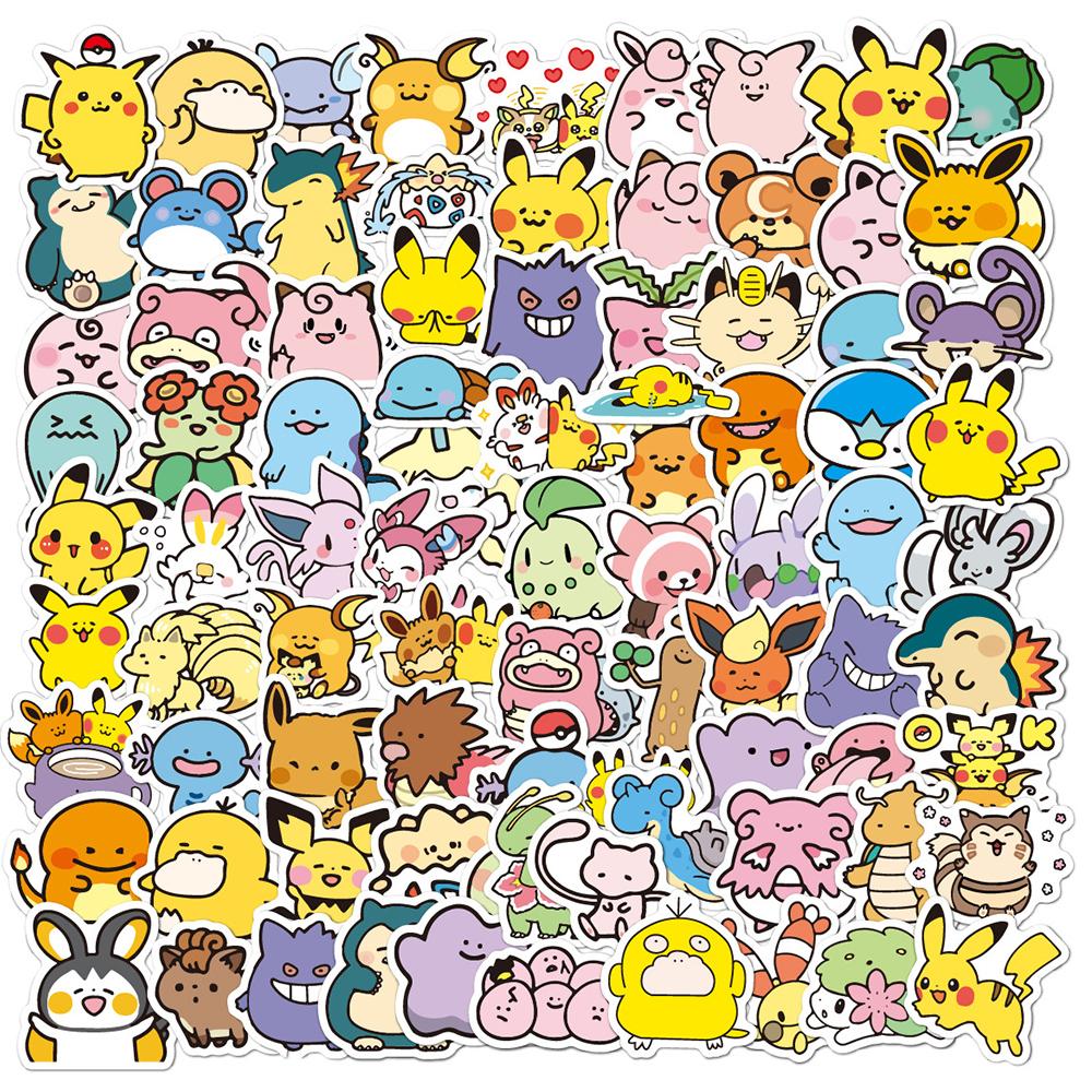 10/30/50/100pcs Kawaii Anime Cartoon Stickers Waterproof Decals Toys DIY Laptop Phone Case Notebook Decoration Sticker