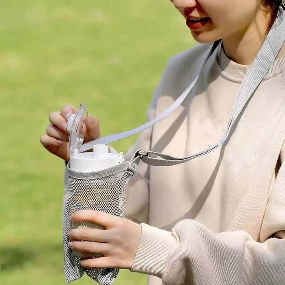 Mesh Crossbody Bag Mesh Water Cup Bag Cup Sleeve Pouch Water Bottle Holder  Hiking