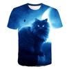 Summer Round Neck 3D Animal Print Top Fashionable Casual Short Sleeved Men's T-shirts