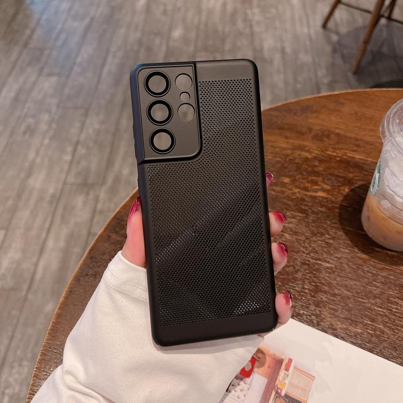 

Чехол для телефона с функцией рассеивания тепла для Samsung Galaxy S23 Ultra S22 Plus S21 FE S20 Note 20 10, роскошный ультратонкий охлаждающий чехол For Samsung S21 Plus