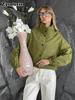 Giacca a vento corta da donna per primavera/autunno, vestibilità larga, mini giacca
