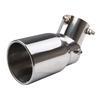 Stainless Steel Exhaust Tip 63mm/3.5"89mm Adjustable Universal Fit for Car SUV Single Rolled Edge Exhaust Pipe Tip with Bolt-On