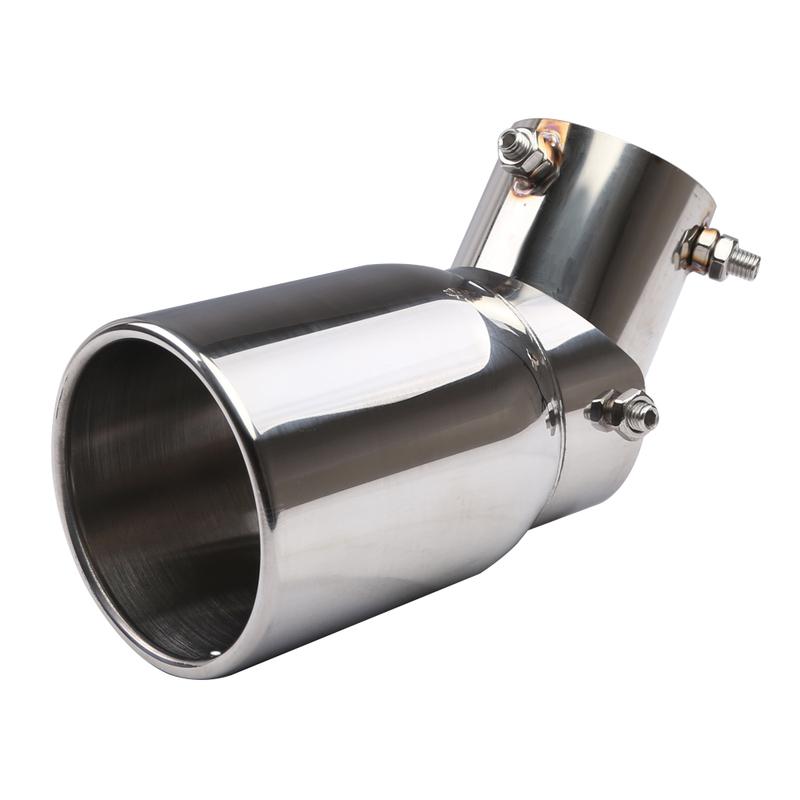 Stainless Steel Exhaust Tip 63mm/3.5"89mm Adjustable Universal Fit for Car SUV Single Rolled Edge Exhaust Pipe Tip with Bolt-On