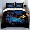 Religious text with swirls. Bedding sets Duvet cover sets Duvet covers Pillowcases(1*Duvet Cover 2*Pillowcases without duvet insert)