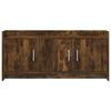 TV Cabinet 102 x 33 x 47 cm Smoked Oak Wood Based Panel