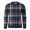 Men's Round Neck Long Sleeve Ribbed Knit Pullover