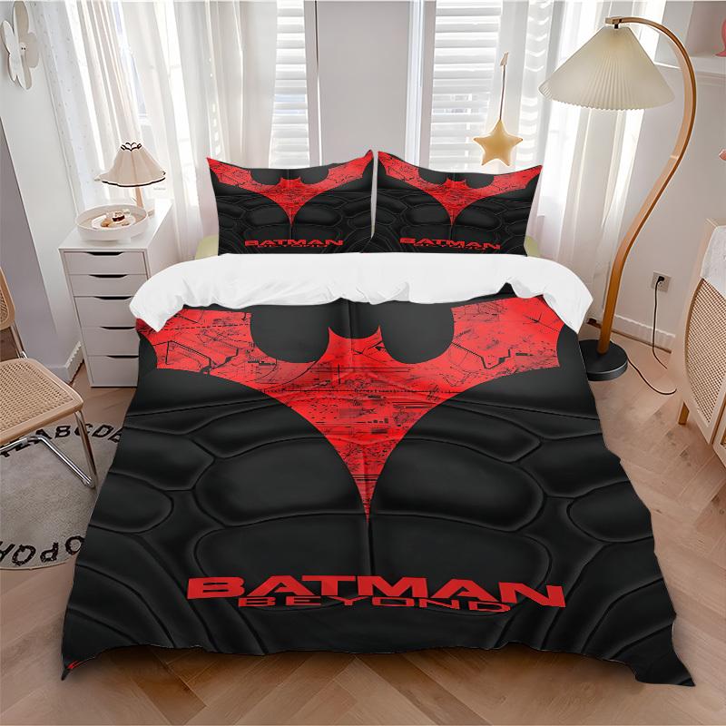 

3pcs Batman Bedding Set, Soft Polyester Duvet Cover and Pillowcases Machine Washable Seasons all suitable & Guest Room Decor305 135x200cm