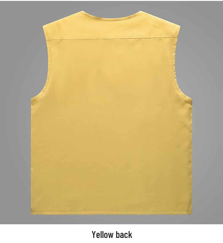 Men's Spring/Summer Outdoor Multi-Pocket Fishing Vest - Customizable Logo