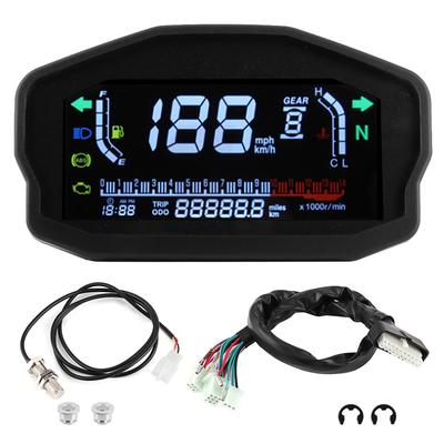Motorcycle Speedmeter Fuel Level Gauge Refit LCD Instrument for 124 Cylinder Motor with LED