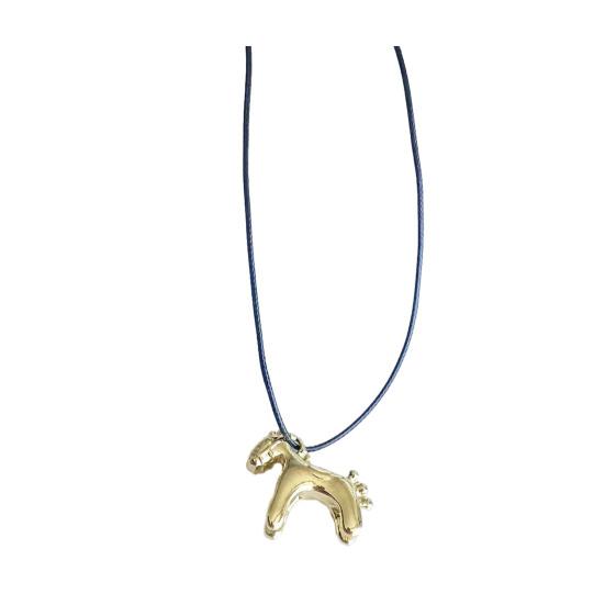 3D Horse Pendant Necklace Enamel Mini Horse Charm Necklace Cute Horse Long Necklace Gift for Men Women Horse Lovers