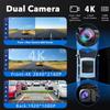 DVR de Coche de 10.26 Pulgadas 4K 3840*2160P Carplay Android-Auto Cámara de Salpicadero Cabina GPS 5G WIFI FM BT Cámara de Doble Lente Dashcam Grabación de Conducción