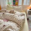 Cotton Pure Cotton Class A Pure Cotton Bedding, Cotton Maternal And Infant Grade Double-Layer Yarn Bed Sheet Quilt Cover Single Student Accommodation