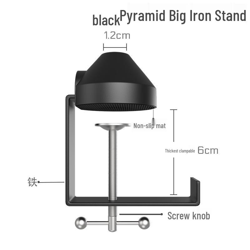 Lazy Person Phone Live Stream Stand with Mic Clip and Stable Boom Base