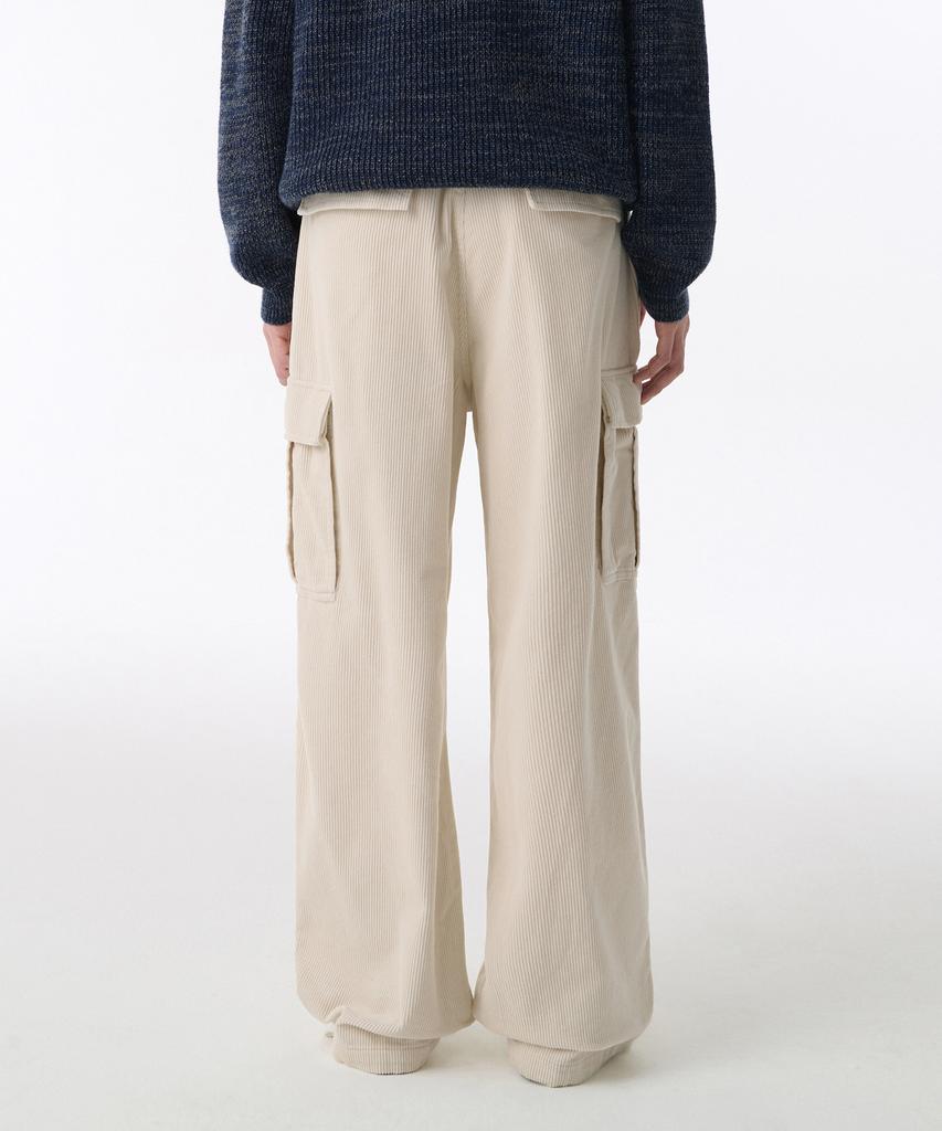 MUSINSA STANDARD Corduroy Parachute Cargo Pants [Cream]