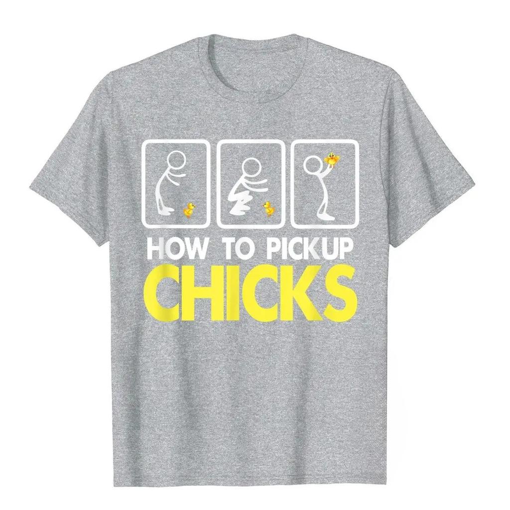 How To Pick Up Chicks Shirt Cute Pick Chicks 101 TShirt Tops Tees For Unisex Printing Top TShirts Casual Hip Hop