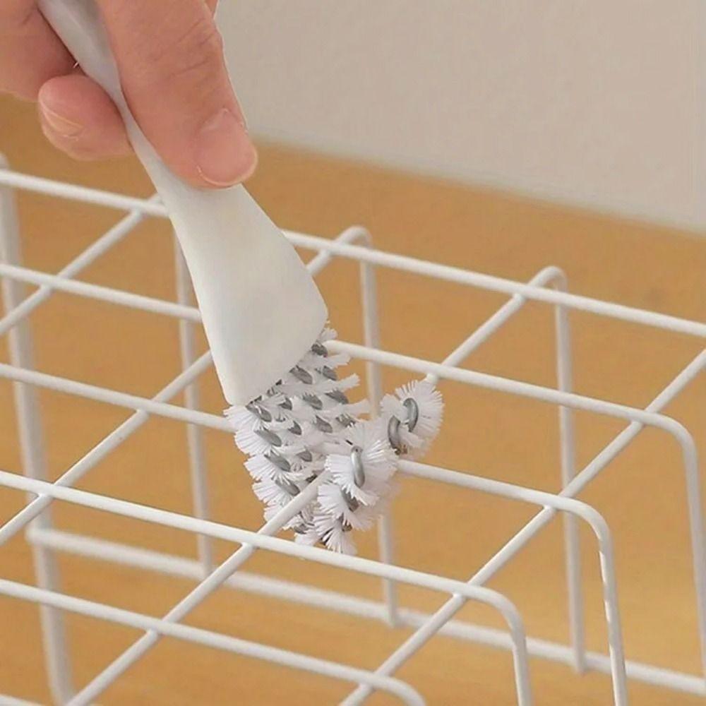 4Pcs Reliable BBQ Grill Brush Set V-shaped Exhaust Fan Stove Cleaner Kitchen Cleaning Brush  Sink