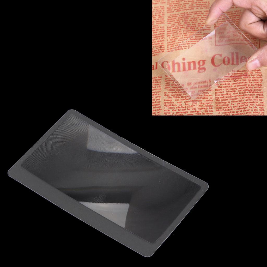 Plastic Bookmark Large Area Card Thin Reading Magnifying Glass Business Card Magnifying Glass Large Sheet Magnifier