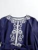 Arabic Party Bell Sleeve Digital Print Long Dress