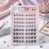 Angled Wing Eyelashes Black Synthetic Fiber C Curl Lightweight Comfort Fit for Natural Makeup