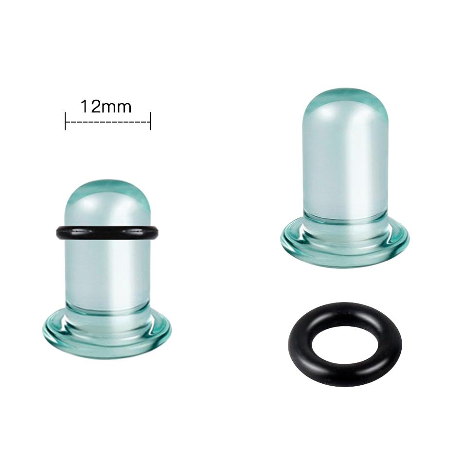 2Pcs/lot Glass Ear Plug And Tunnel 1.6-16mm Ear Dilators Taper Stercher Gauges Single Flare Flesh Expander Body Piercing Jewelry