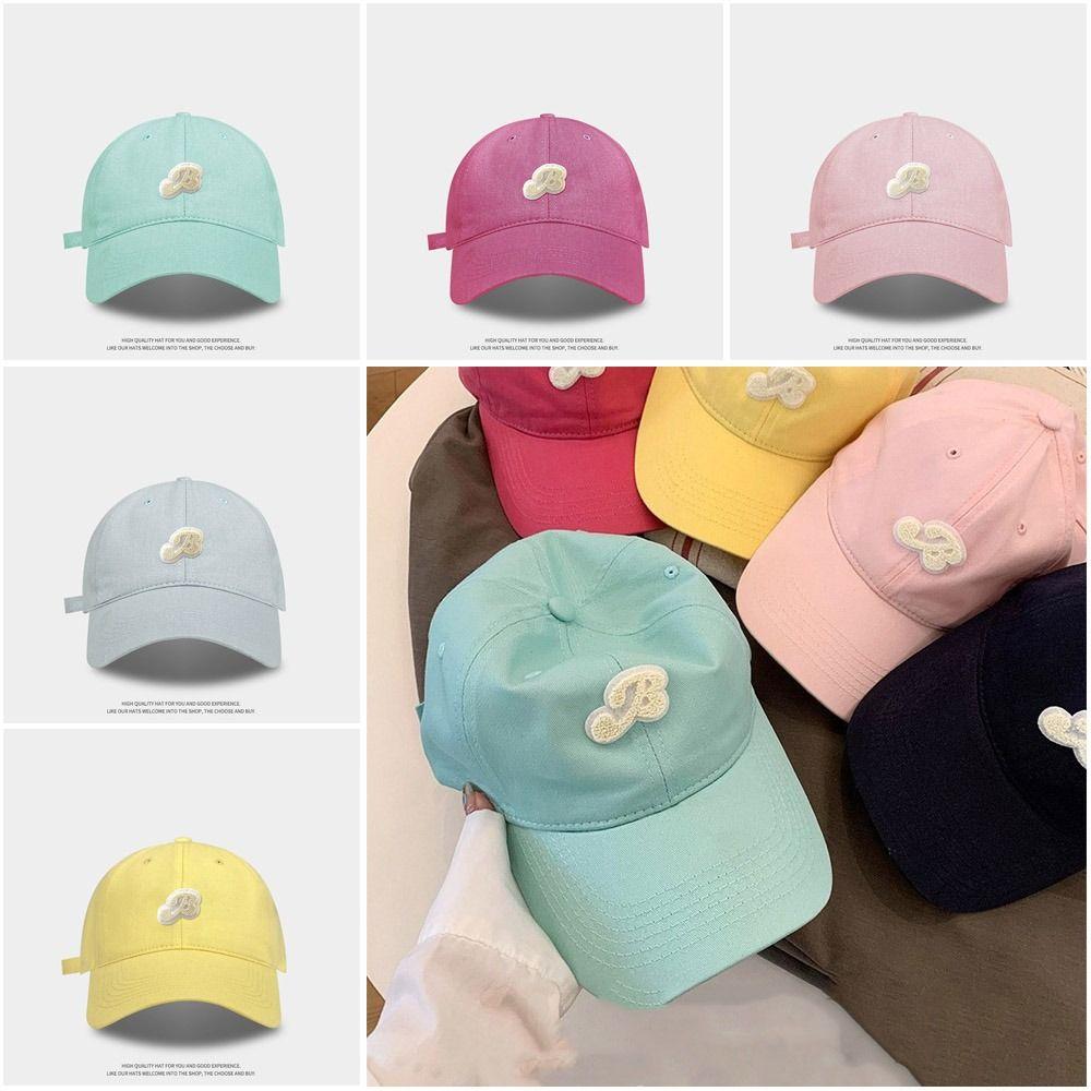 

B Letter Sun Hats Adjustable Sunscreen Hat Breathable Baseball Cap Outdoor синій