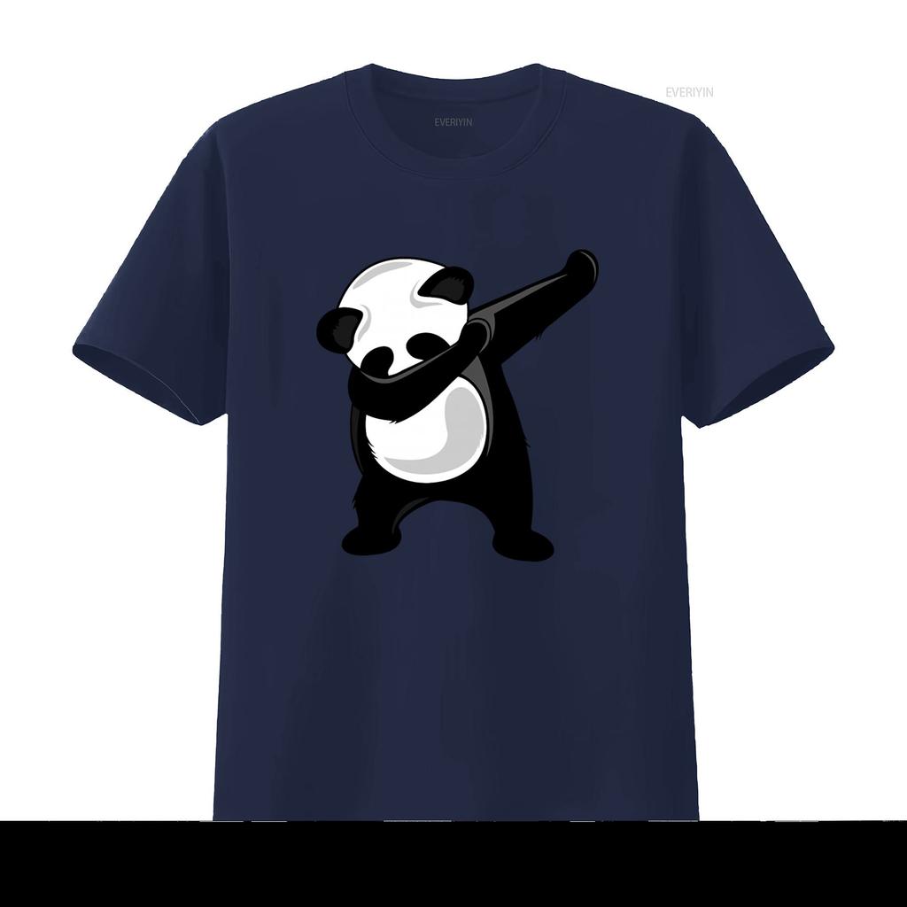 Dabbing Panda T Shirt for Casual Fashion vintage Washed Stretched Top For Everyday Wear Unisex fashion Soft designer clothes