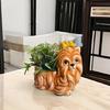 Silicone Flower Vase Mould Concrete Casting Molds Dog Shape Silicone Texture for Concrete Pots and Creative Homes Decors