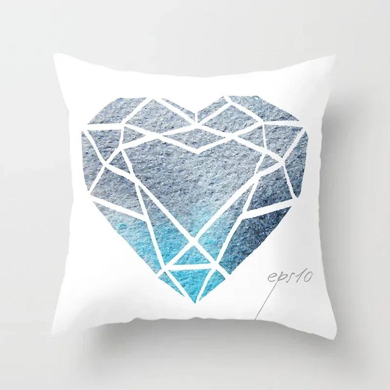 Blue Plaid Decorative Pillowcase Car Ornaments Office Living Room Sofa Home Pillowcase