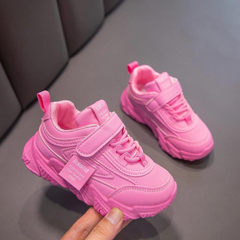 Girls Shoes Kids Fashion Sneakers Children Casual Sneakers Classic Soft Anti-skid Breathable Sports Running School Shoes New