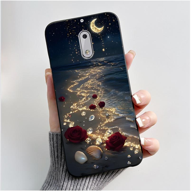 Soft TPU Case For Nokia 6 6.1 Plus Nokia6 Phone Case Luxury Cute Love Rabbit Funny Cartoon Black Silicone Shockproof Back Cover