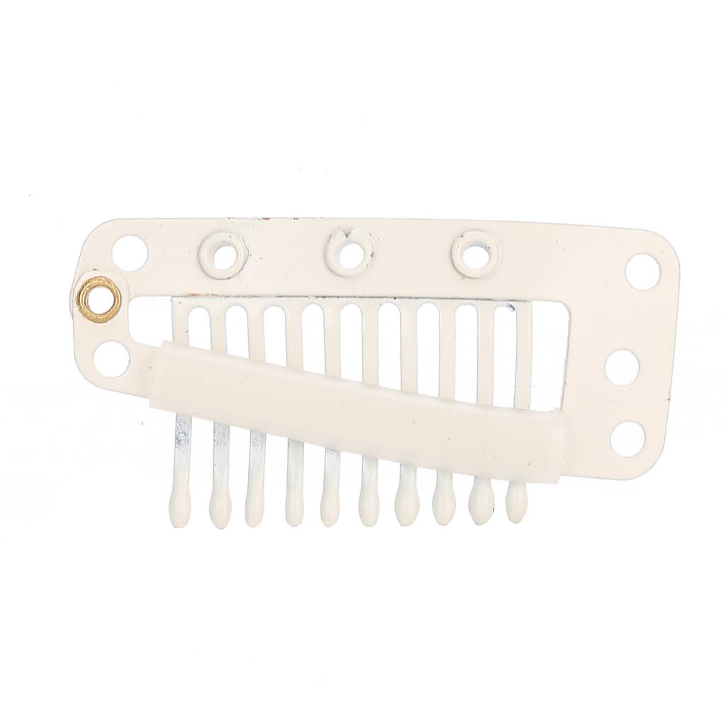 100pcs 10 Teeth Wig Clip Stainless Steel   Hairpiece Snap Clip for Hair Extension