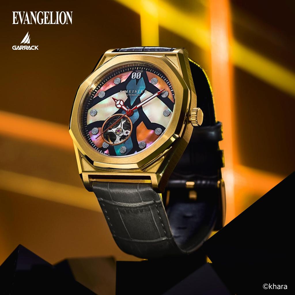 GARRACK Shin Evangelion Collaboration Watch Model Automatic 5ATM Waterproof Mineral Glass Multicolor Dial Unisex Unit-00 SMS-EVA-41-0