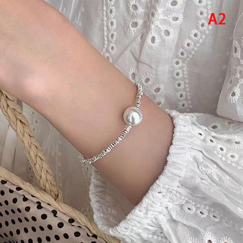 

Clavicle Chain Broken Silver Irregular Pearl Necklace Bracelet For Women Wedding Party Birthday Vintage Jewelry Gifts