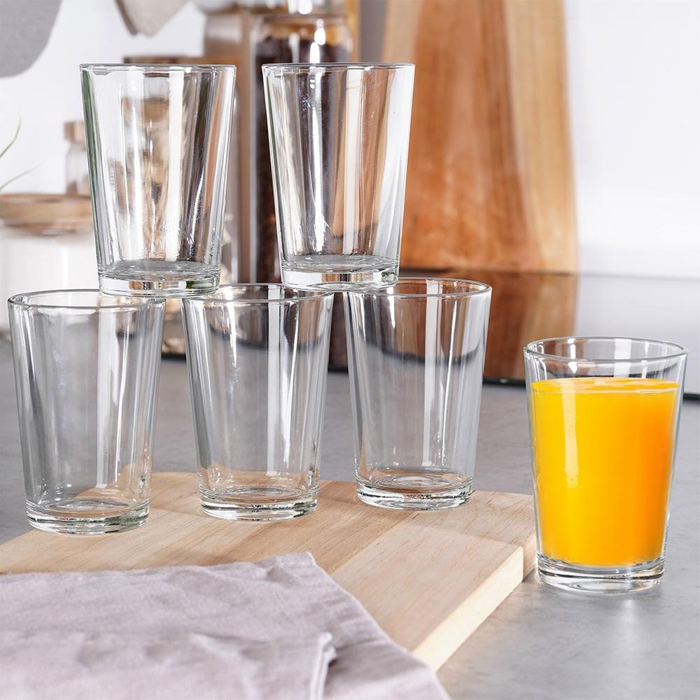 6x Trinkgläser für Wasser Saft Kompott Set Komplette Gläser für Getränke