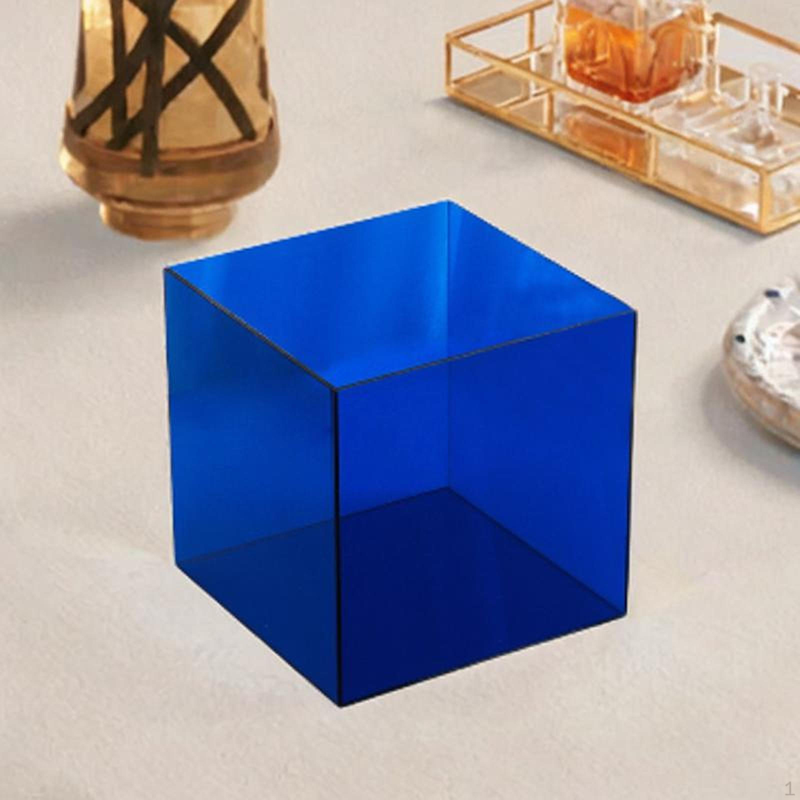 Clear Acrylic Display Case for Toy Collectibles синий