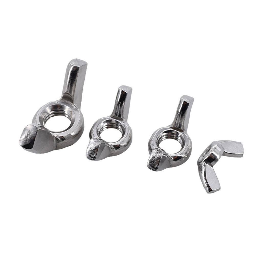 20PCS Hand Twist Tighten Wing Nuts Corrosion Resistant Butterfly Nuts Stainless Steel Fasteners Hardware Durable