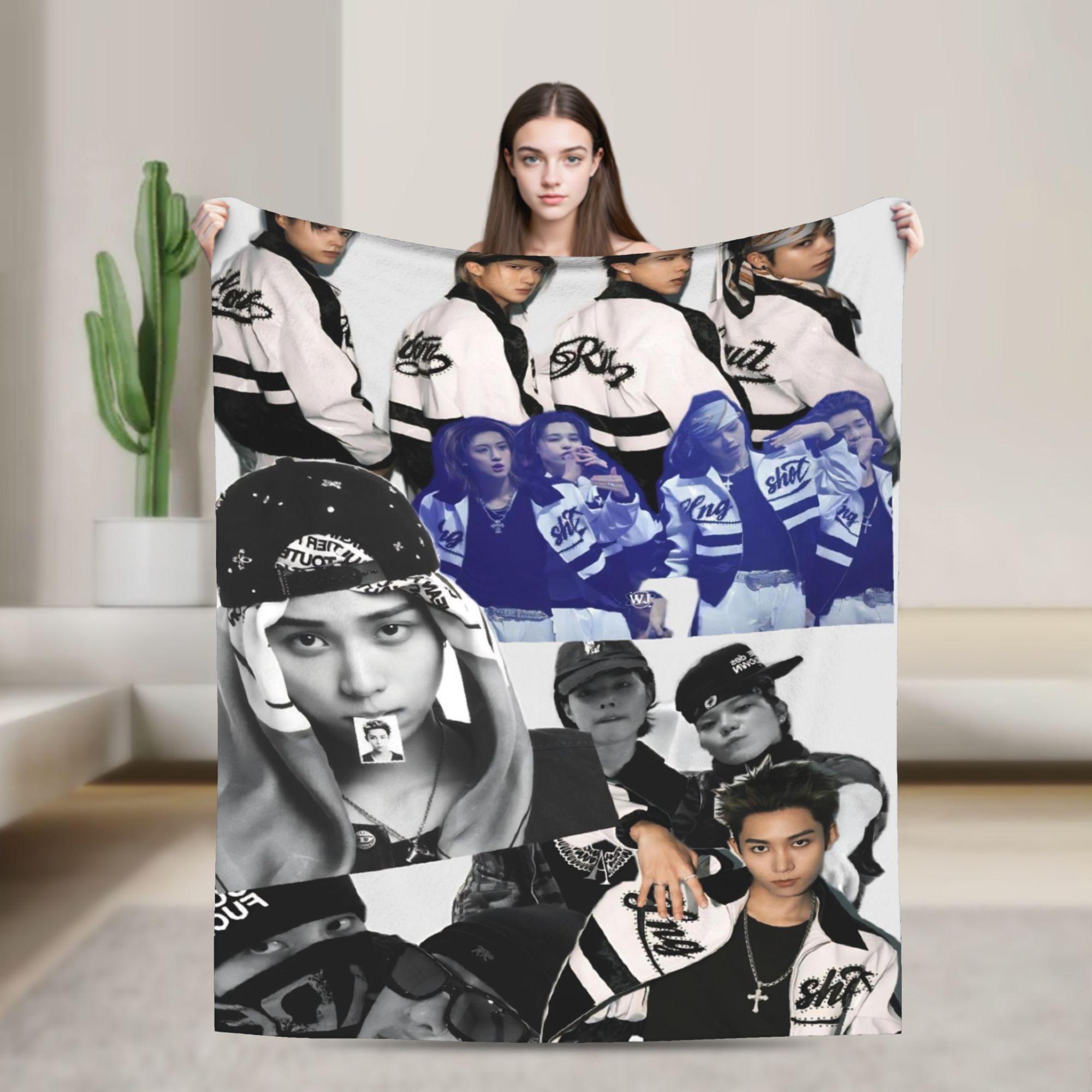 

Kpop Group Lngshot Blanket Multi-size Warm Cozy Fluffy Throw Blankets for Sofa Couch and Bed 100x150cm