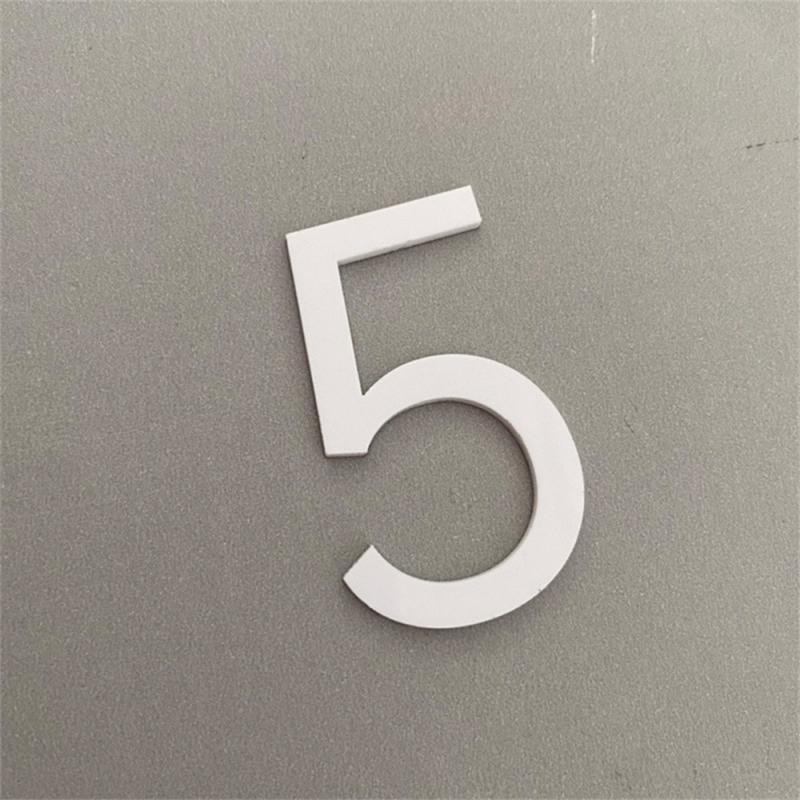 3D Self-adhesive Waterproof Plating House Number 0 To 9 Modern Gold Digits House Number Door Plate Address Outdoor Door Number