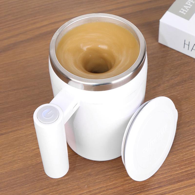 Rechargeable Stainless Steel Magnetic Coffee Stirring Cup