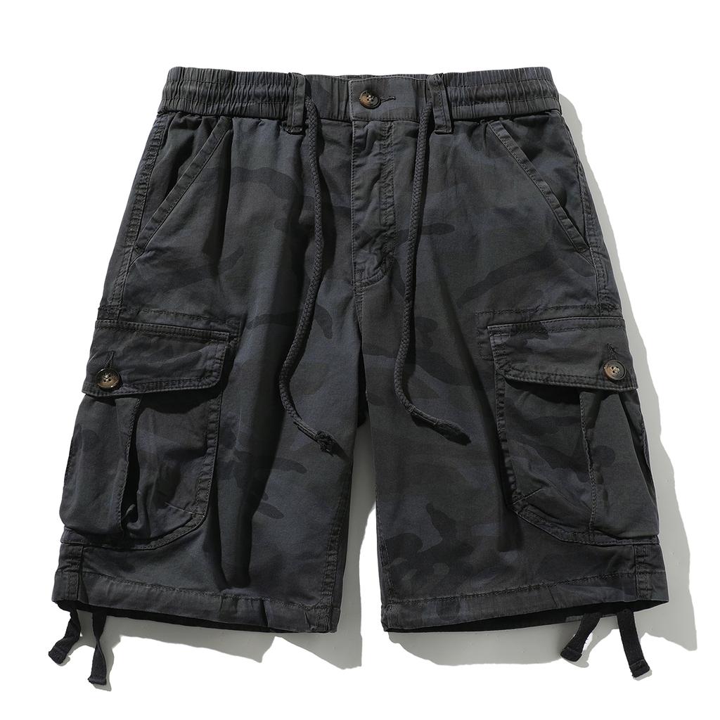 Camouflage Workwear Shorts Men's Summer Casual Five Quarter Pants Pure Cotton Loose Multi Pocket Versatile Pants