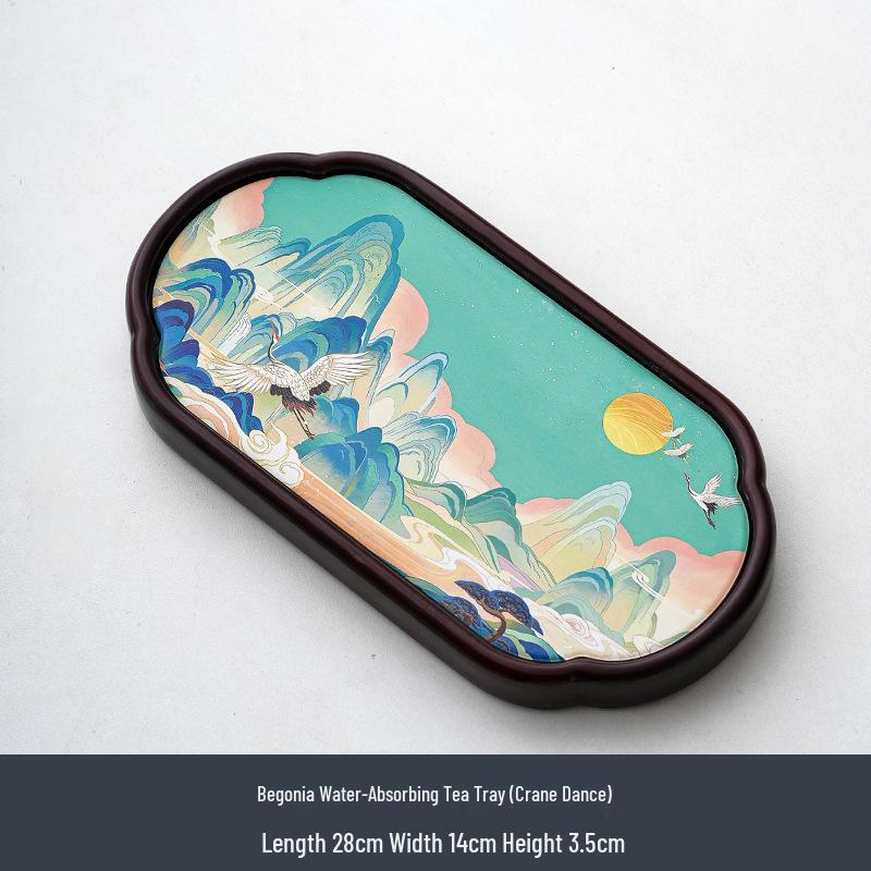 Water Absorbent Tea Tray - Small Chinese Gongfu Tea Set Accessory and Coaster for Tea Ceremony.