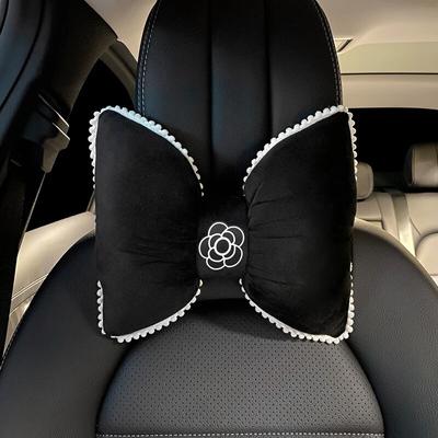 Nette Blume Weiche Plüsch Bowknot Auto Sitz Kopfstütze Nacken Kissen Samt Kopfstütze Kissen Taille Kissen Auto Zubehör Innen