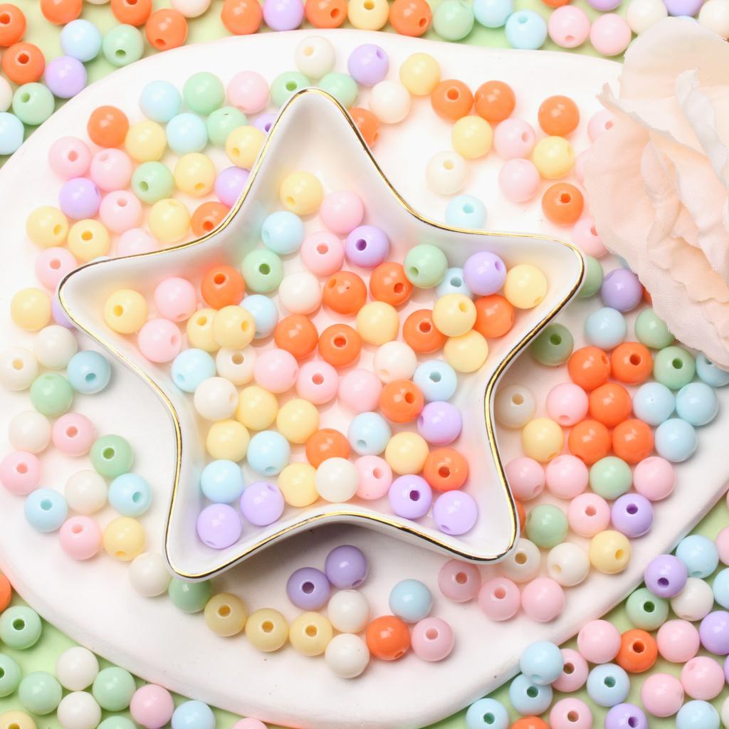 6mm-16mm Acrylic Colorful Circular Beads 100-10Pcs Handmade Materials DIY for Jewelry Production Fashion