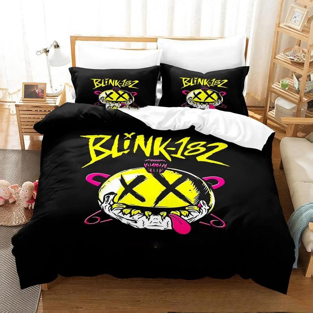 3D Gedrucktes Musikband B-Blink-182 Bettwäscheset Jungen Mädchen Twin Queen King Size Bettbezug Kissenbezug Bett Jungen Erwachsene Heimtextilien