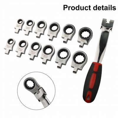 Interchangeable Head Wrench Ratchet Wrench Tool Ratcheting Combination Wrench