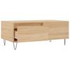  Coffee Table, Sonoma Oak 90x50x36.5 Cm Wood-based Material