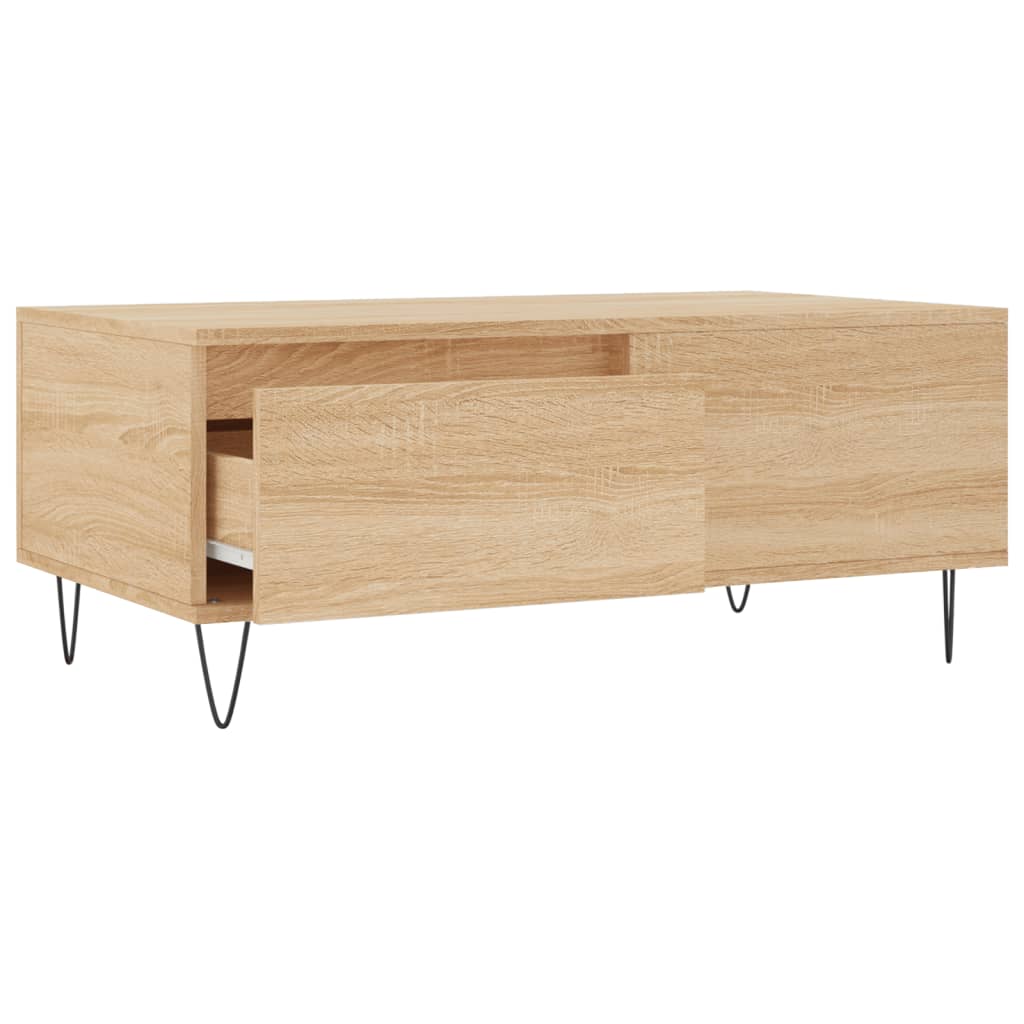  Coffee Table, Sonoma Oak 90x50x36.5 Cm Wood-based Material
