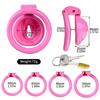 FRRK Pink Chastity Lock with Simulated Female Labia for Males, Thick Resin, Comfortable Design